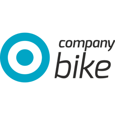 Logo von "company bike" mit einem blauen Zielkreis und modernem Schriftzug.