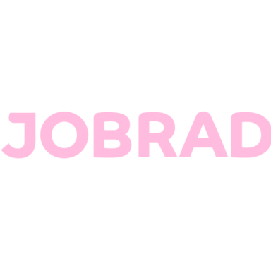 Logo mit dem Schriftzug "JOBRAD" in pinker Schrift.